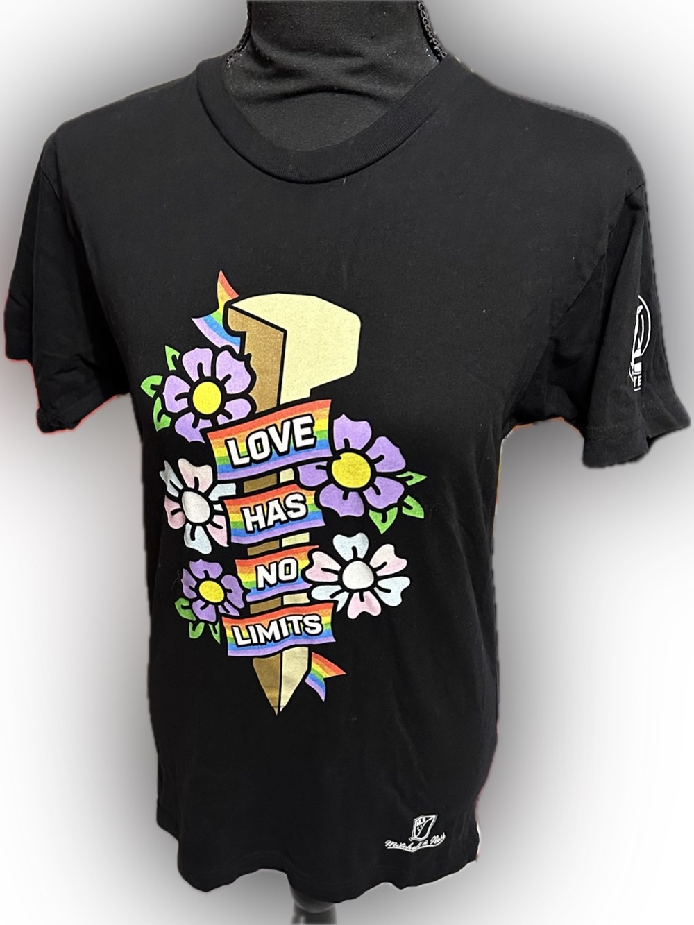 Mitchell & Ness Black Atlanta United MLS Floral Logo Tee Small